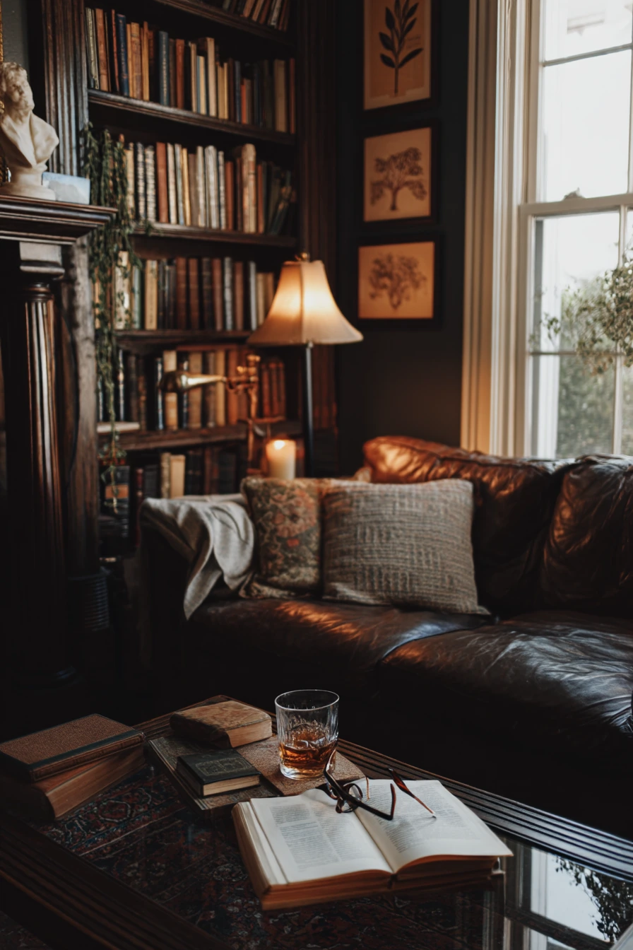 Bookish Victorian Corner for Evening Reading