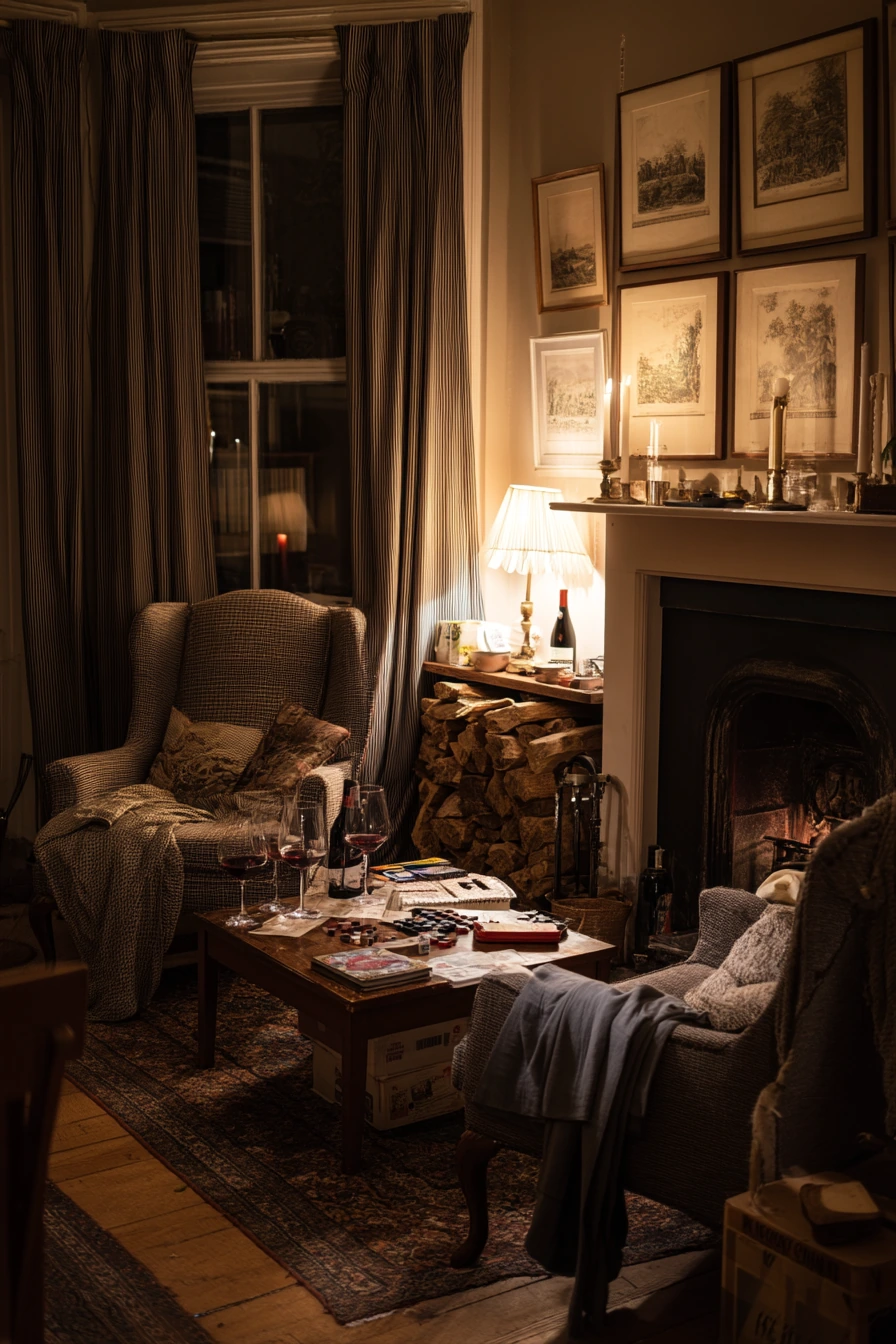 Cozy After-Dinner Conversation Space