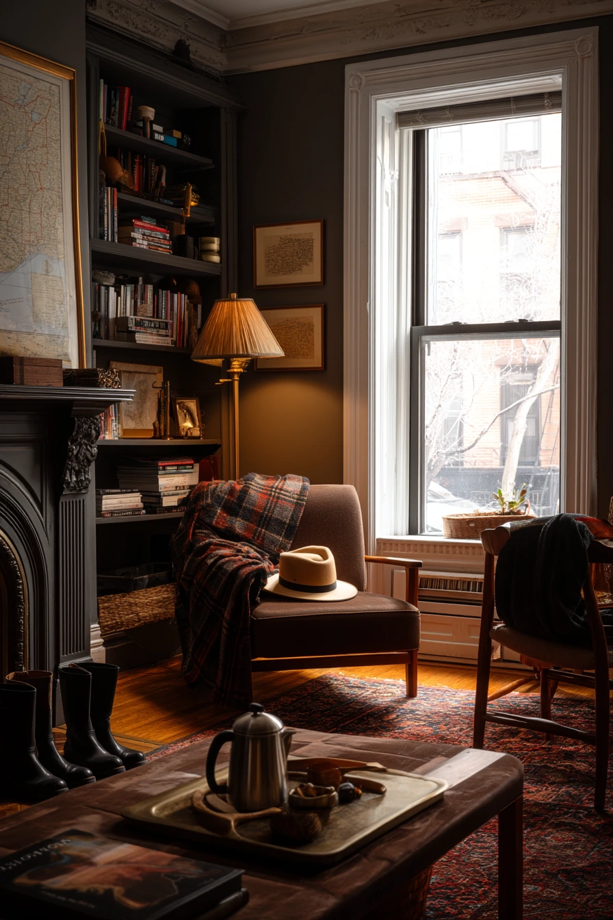 Winter Dark Academia with Heavy Textures