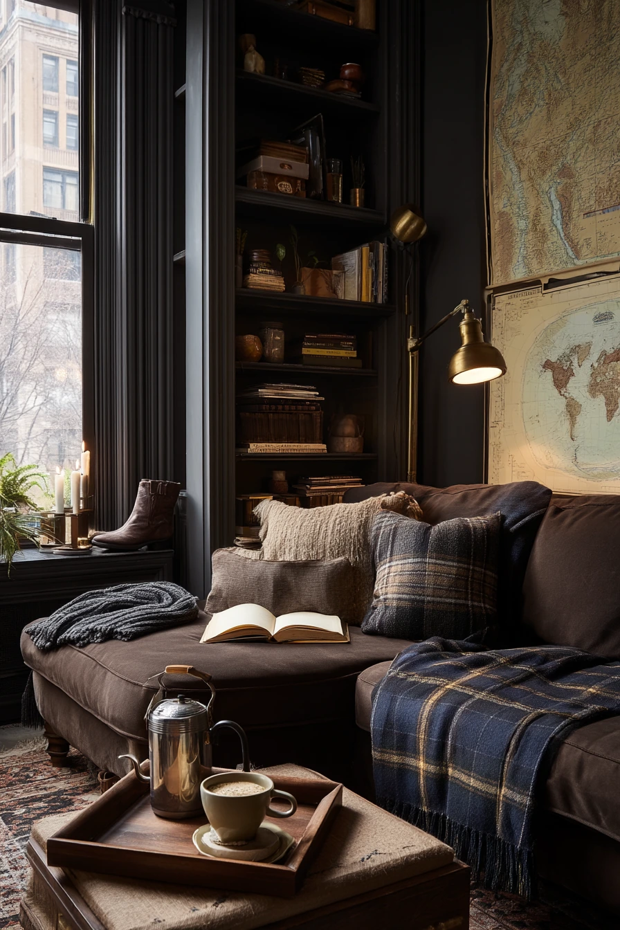 Winter Dark Academia with Heavy Textures