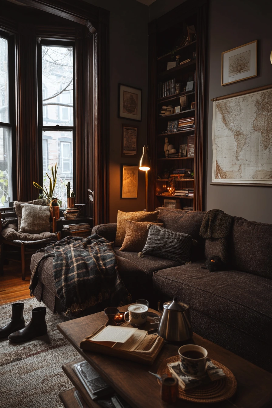 Winter Dark Academia with Heavy Textures