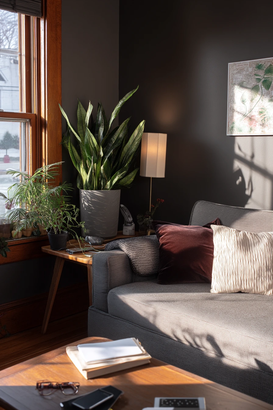 Renter-Friendly Dark Decor Idea