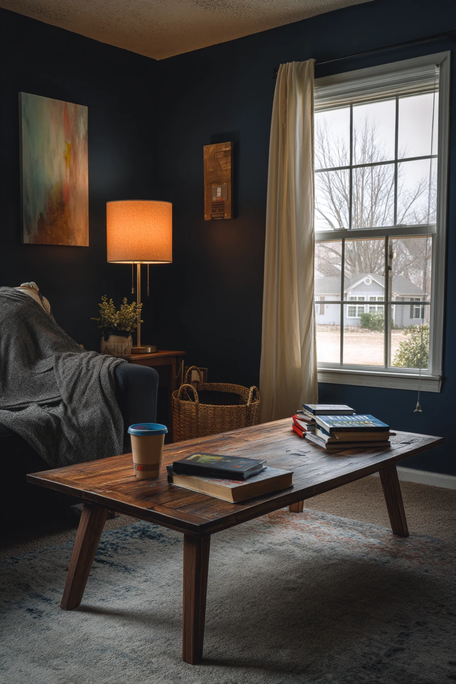 Budget Dark Living Room Refresh
