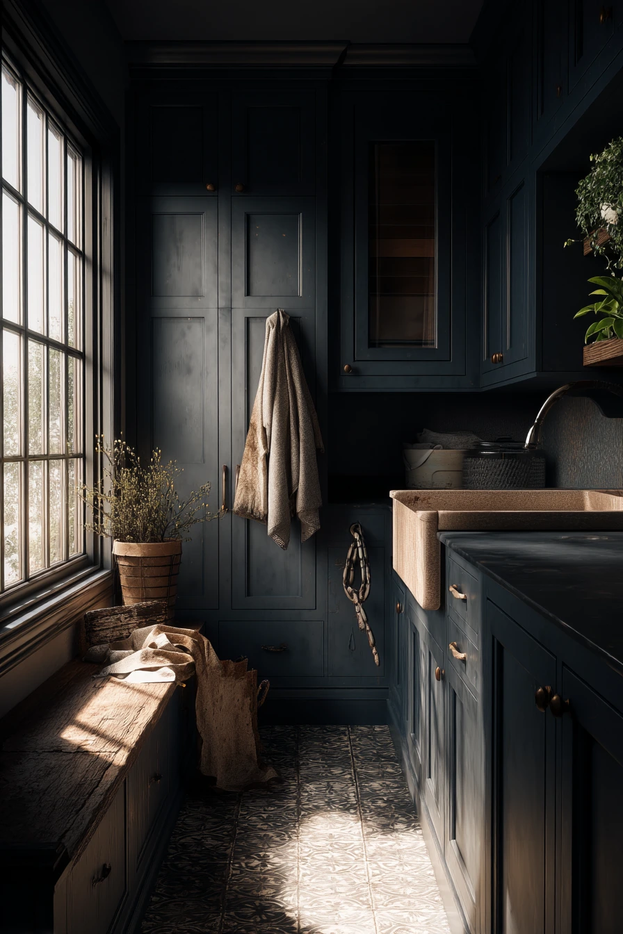 Laundry and Dog Wash Combo in Smoky Navy