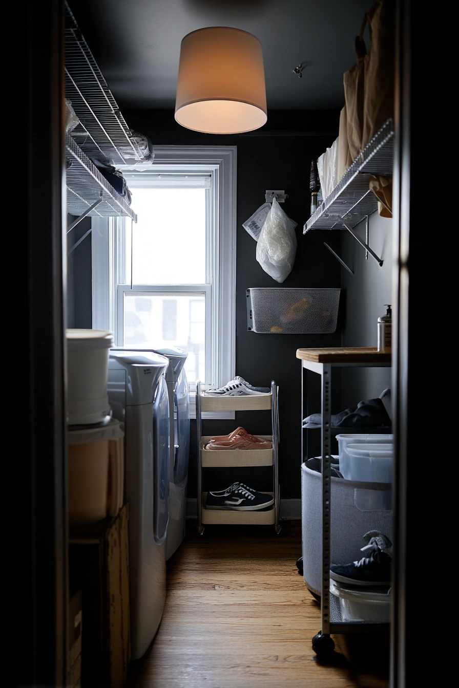 Renter-Friendly Moody Laundry Cart Setup