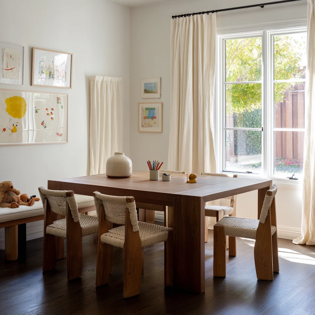 Sunday Family Dining Room with Dark Oak Floors