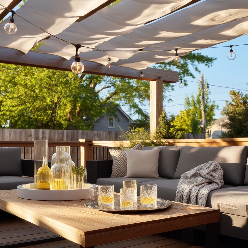 Modern Pergola Awning for Sunset Entertaining