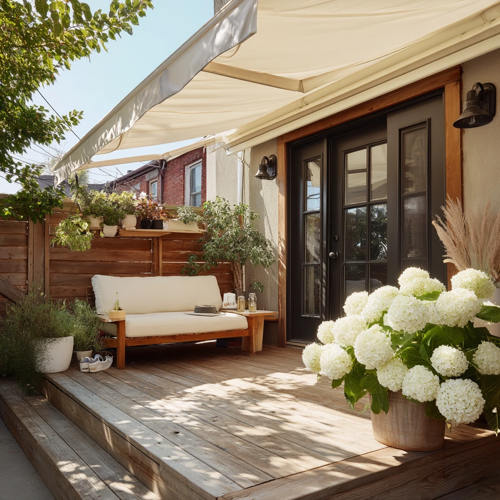Motorized Awning for Hot Afternoon Privacy