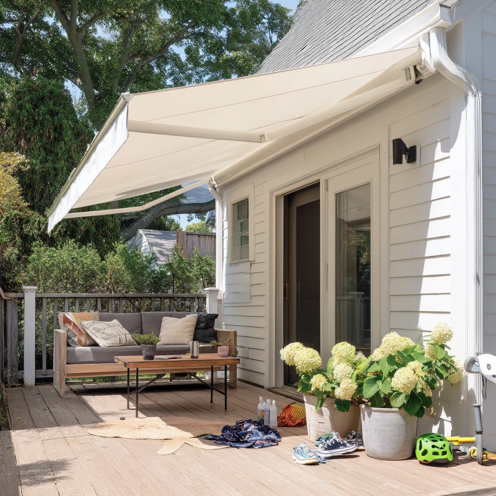 Motorized Awning for Hot Afternoon Privacy