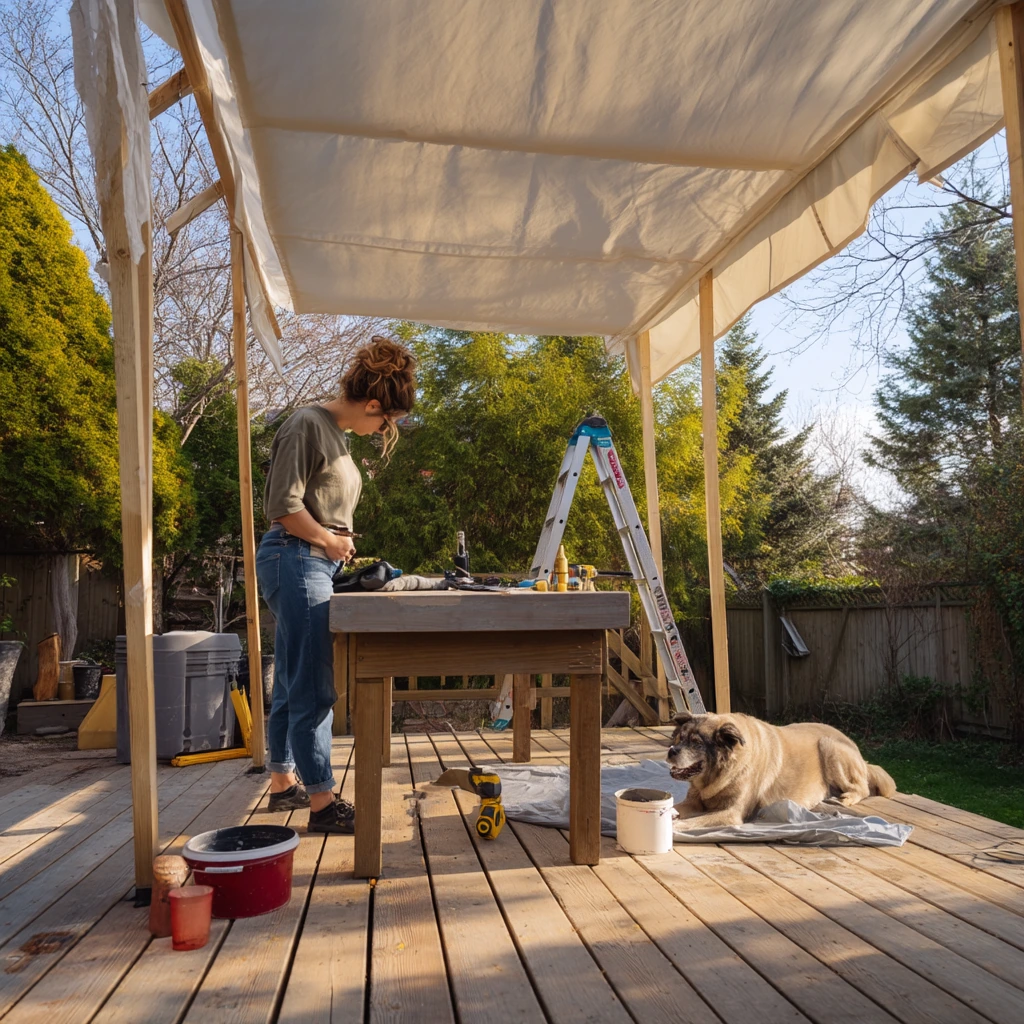 DIY Deck Awning for Weekend Projects