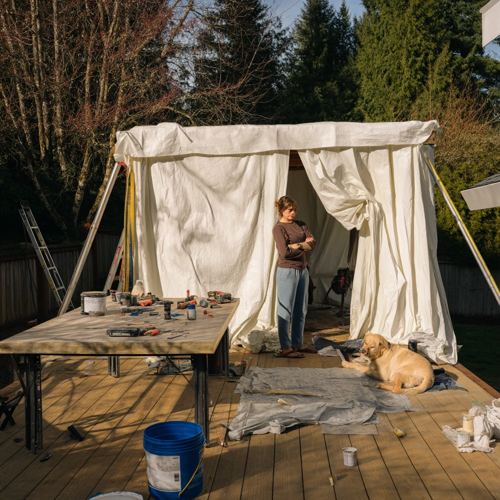 DIY Deck Awning for Weekend Projects