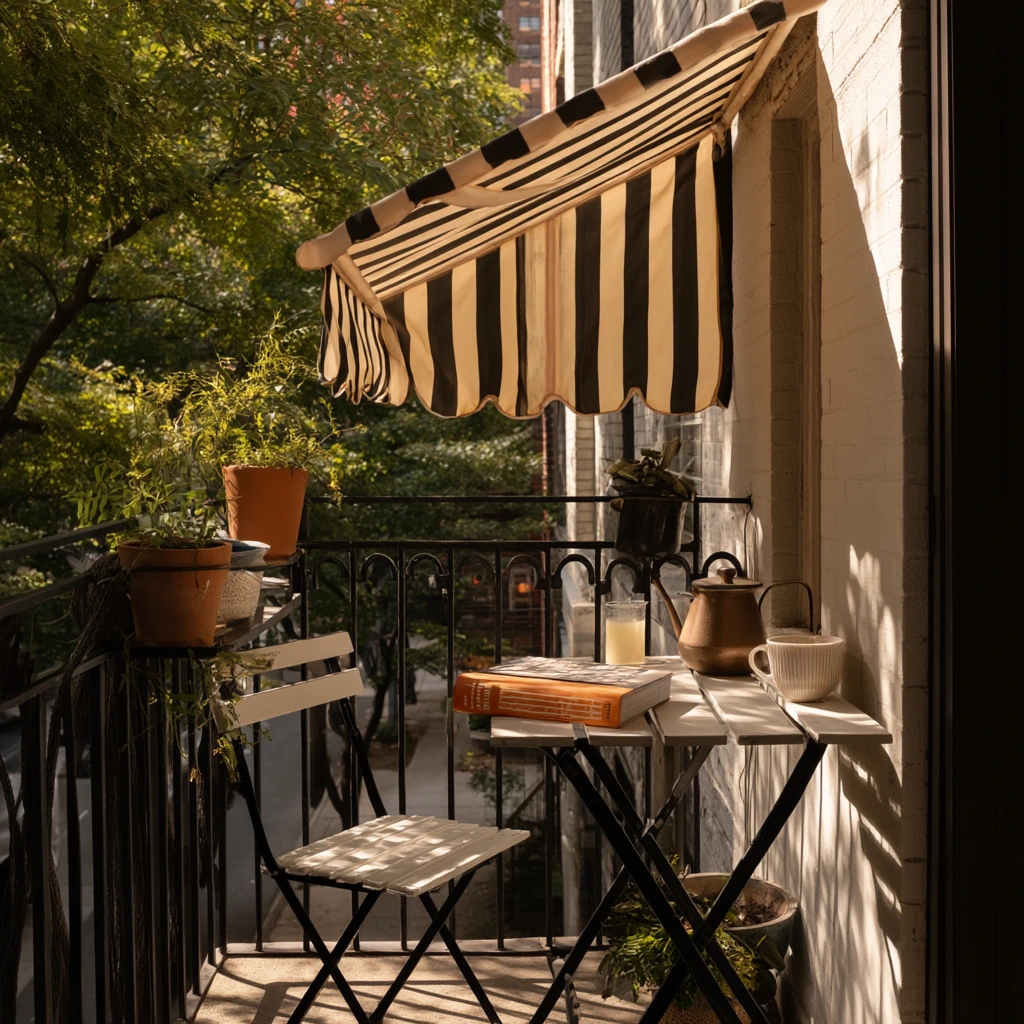 Budget-Friendly Patio Awning for a Narrow Deck