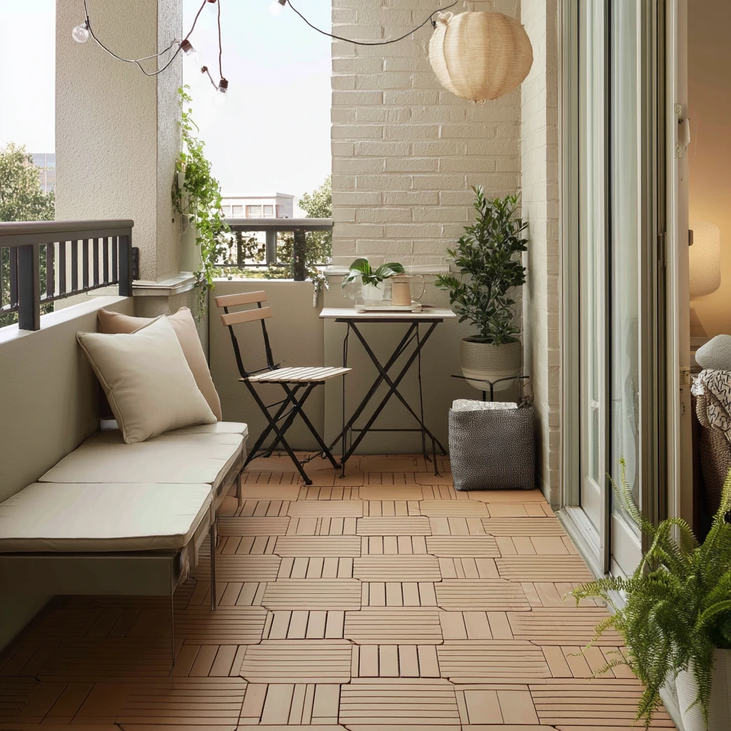 Warm Beige Deck for a Rental-Friendly Upgrade