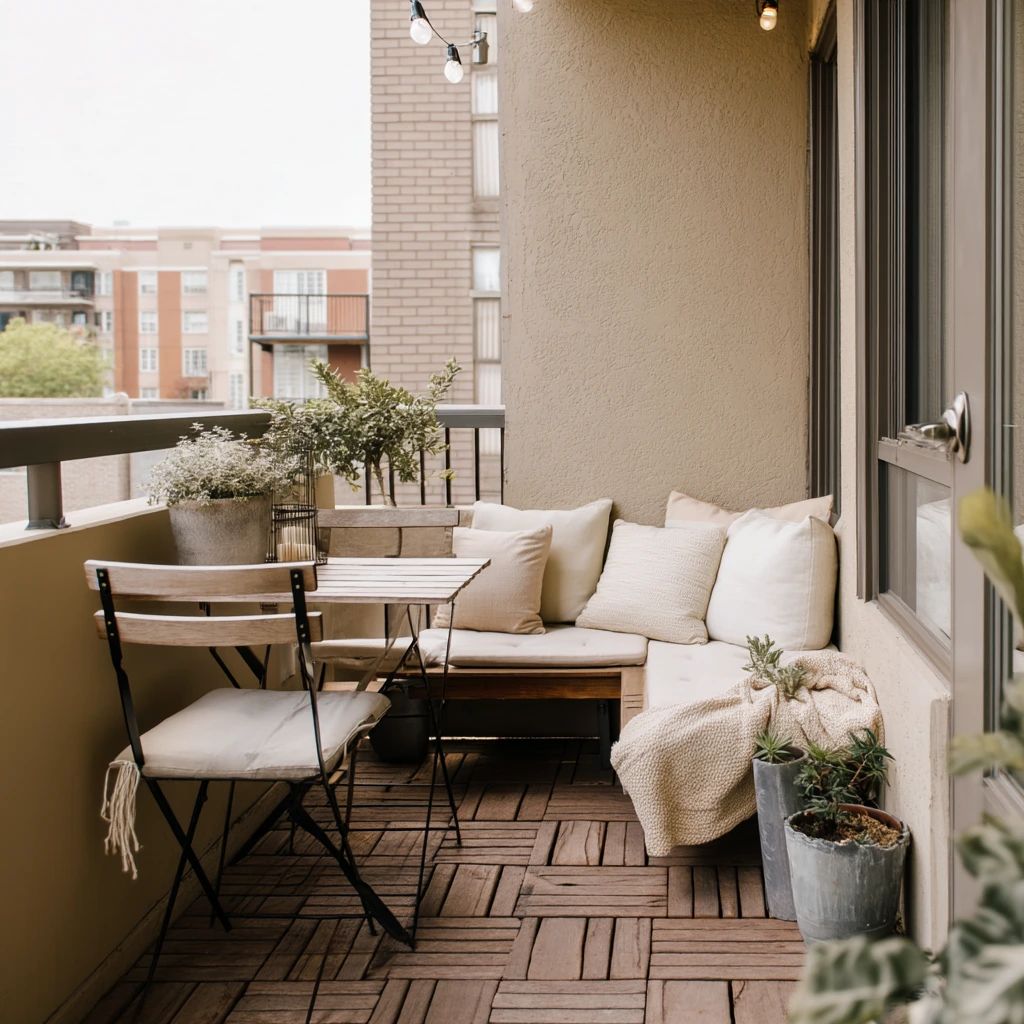 Warm Beige Deck for a Rental-Friendly Upgrade