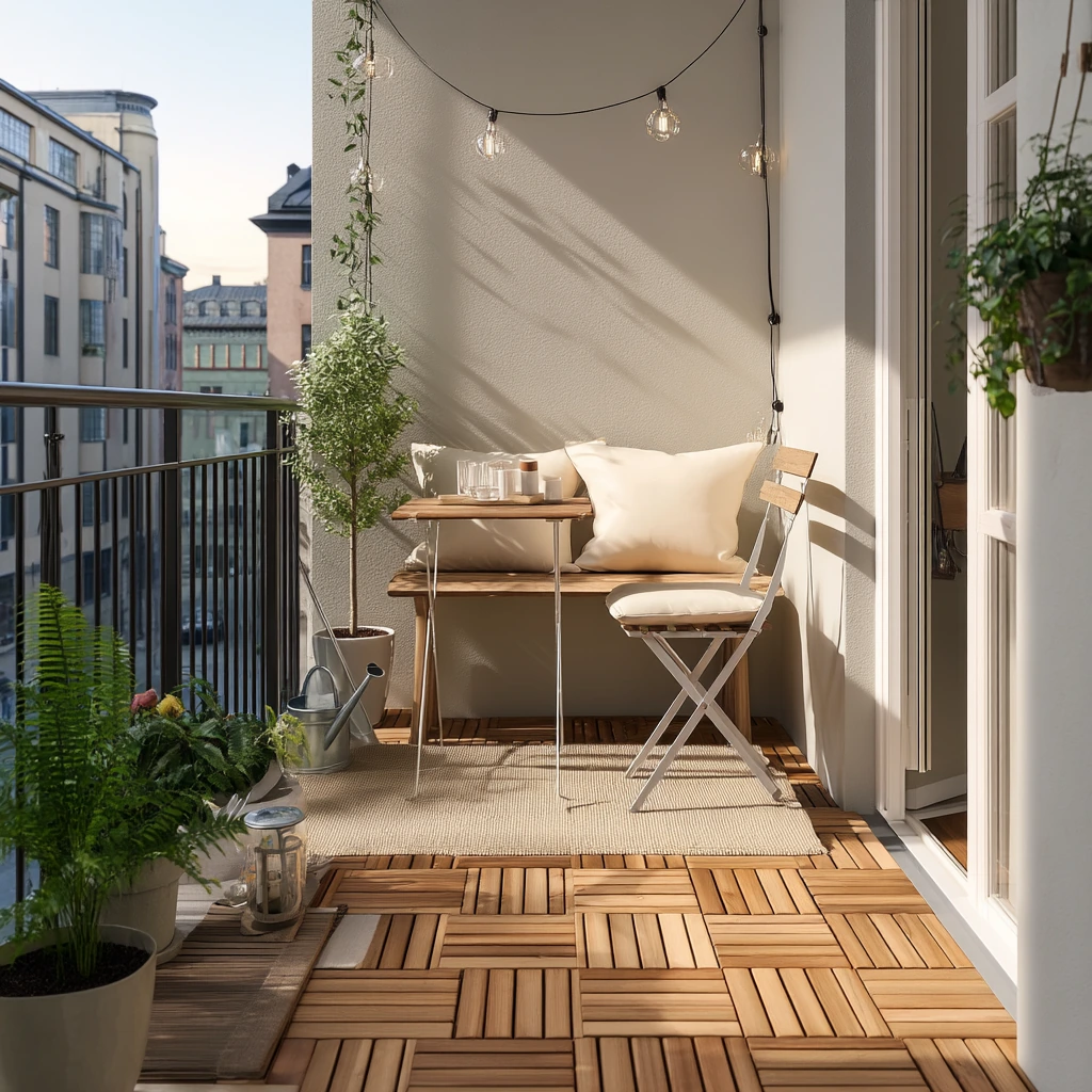 Warm Beige Deck for a Rental-Friendly Upgrade