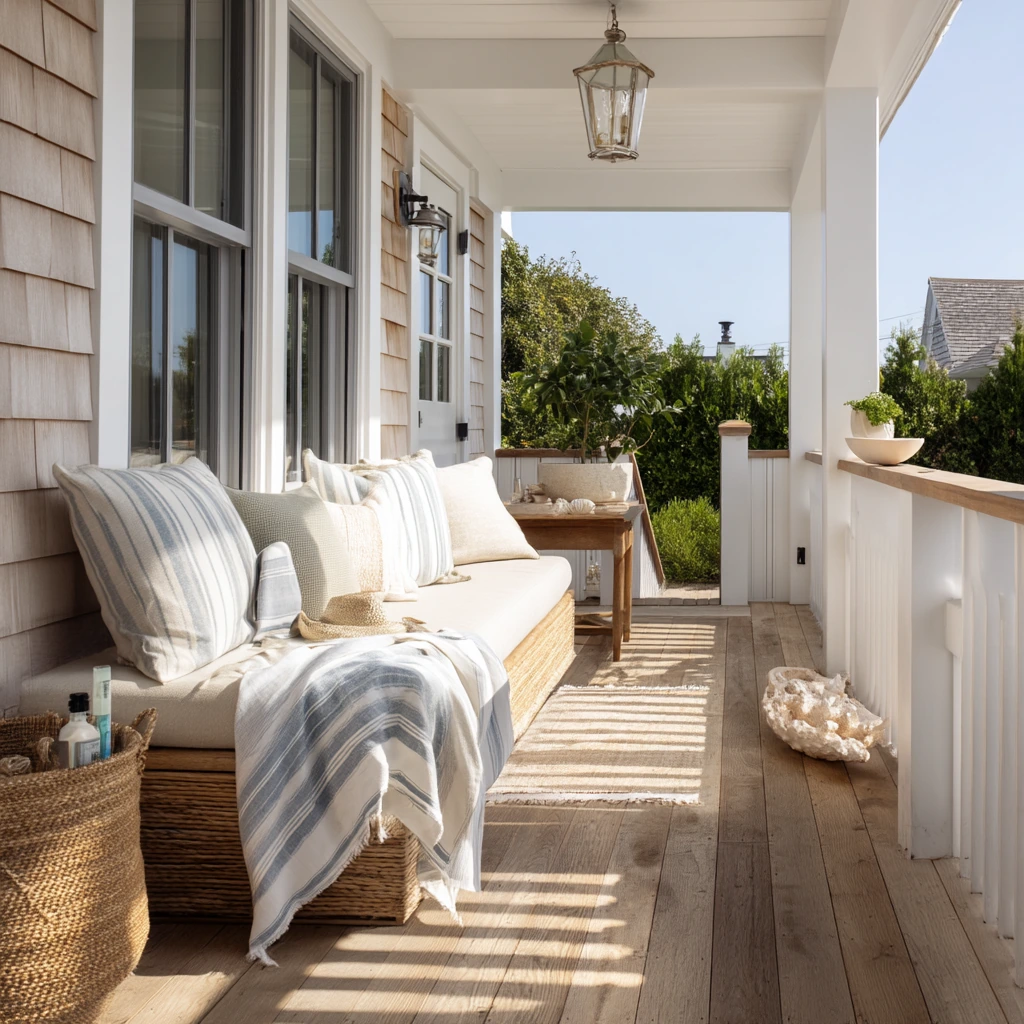 Coastal White Fascia for a Breezy Porch Deck