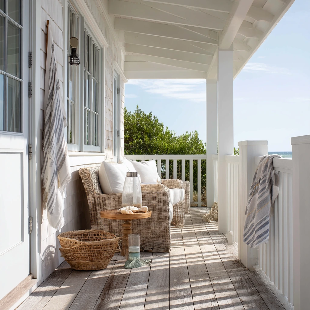 Coastal White Fascia for a Breezy Porch Deck