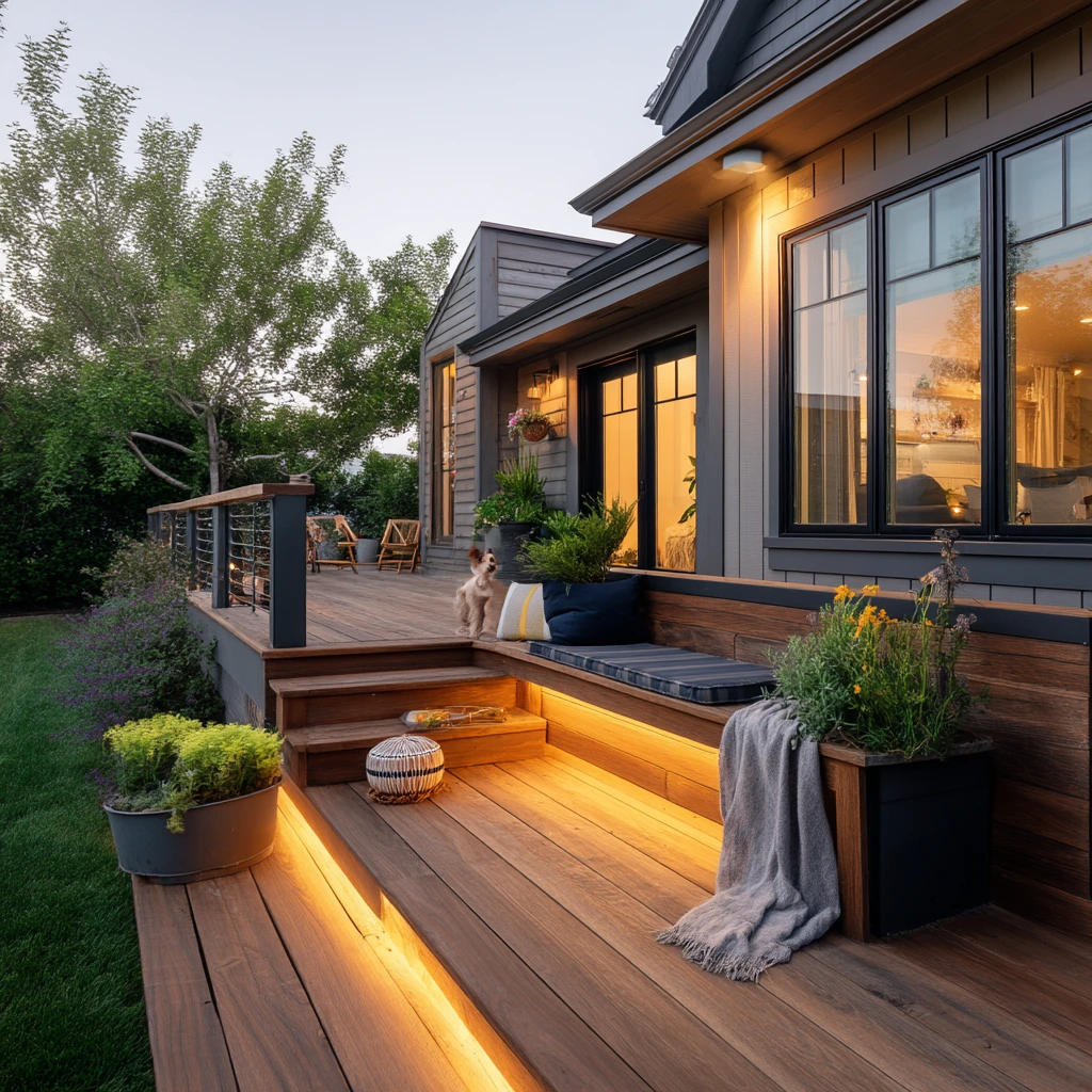 Modern Farmhouse Fascia with Hidden Lighting