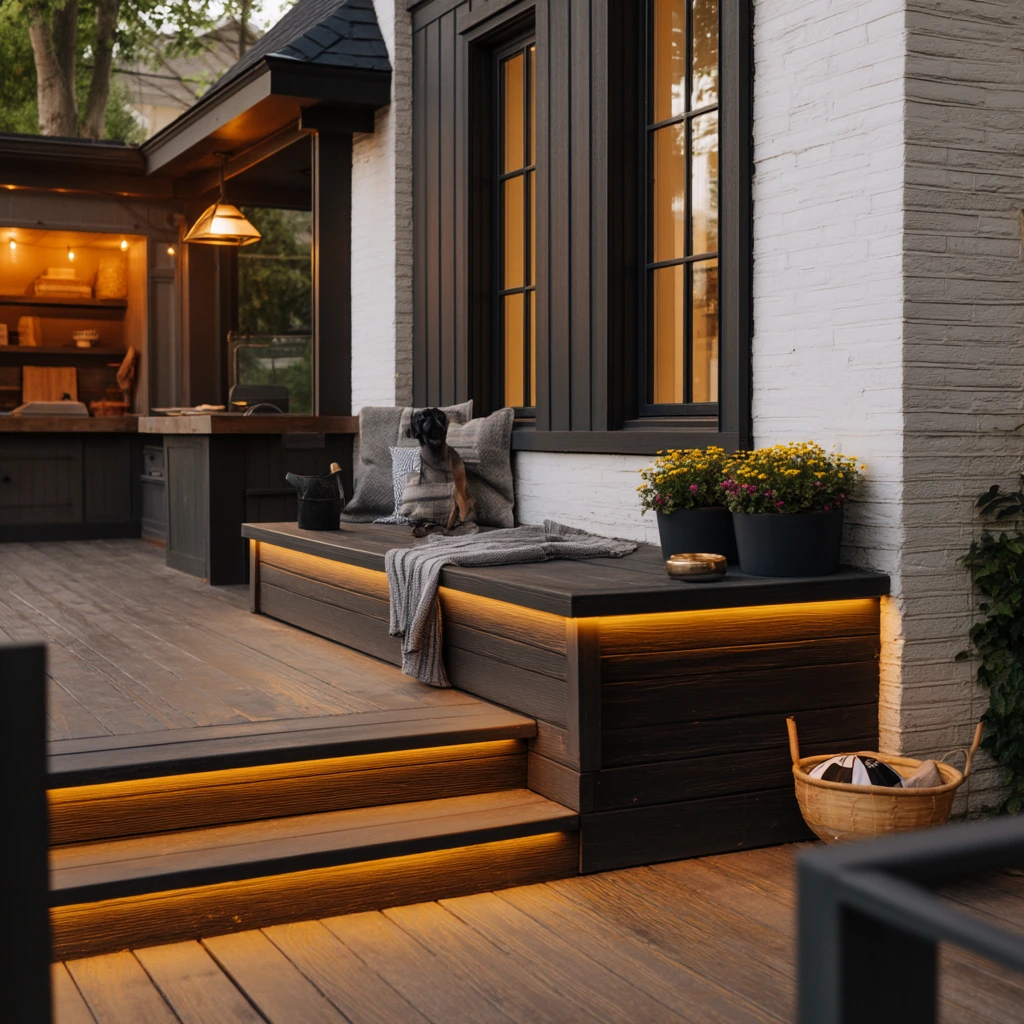 Modern Farmhouse Fascia with Hidden Lighting