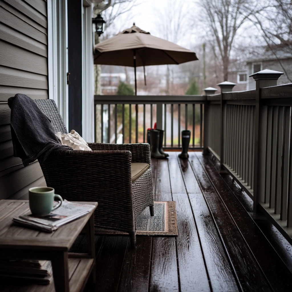 Covered Deck for Rainy Morning Coffee