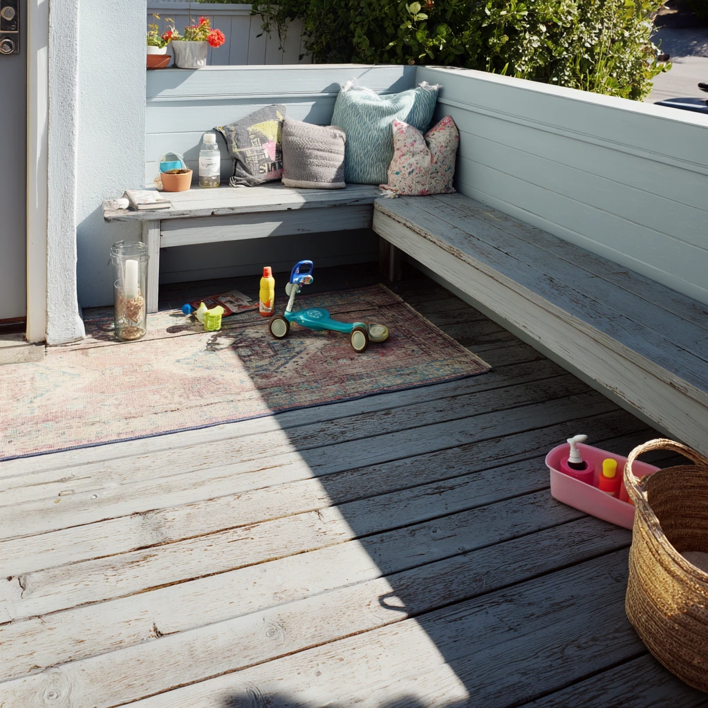 Small Backyard Deck for Family Play