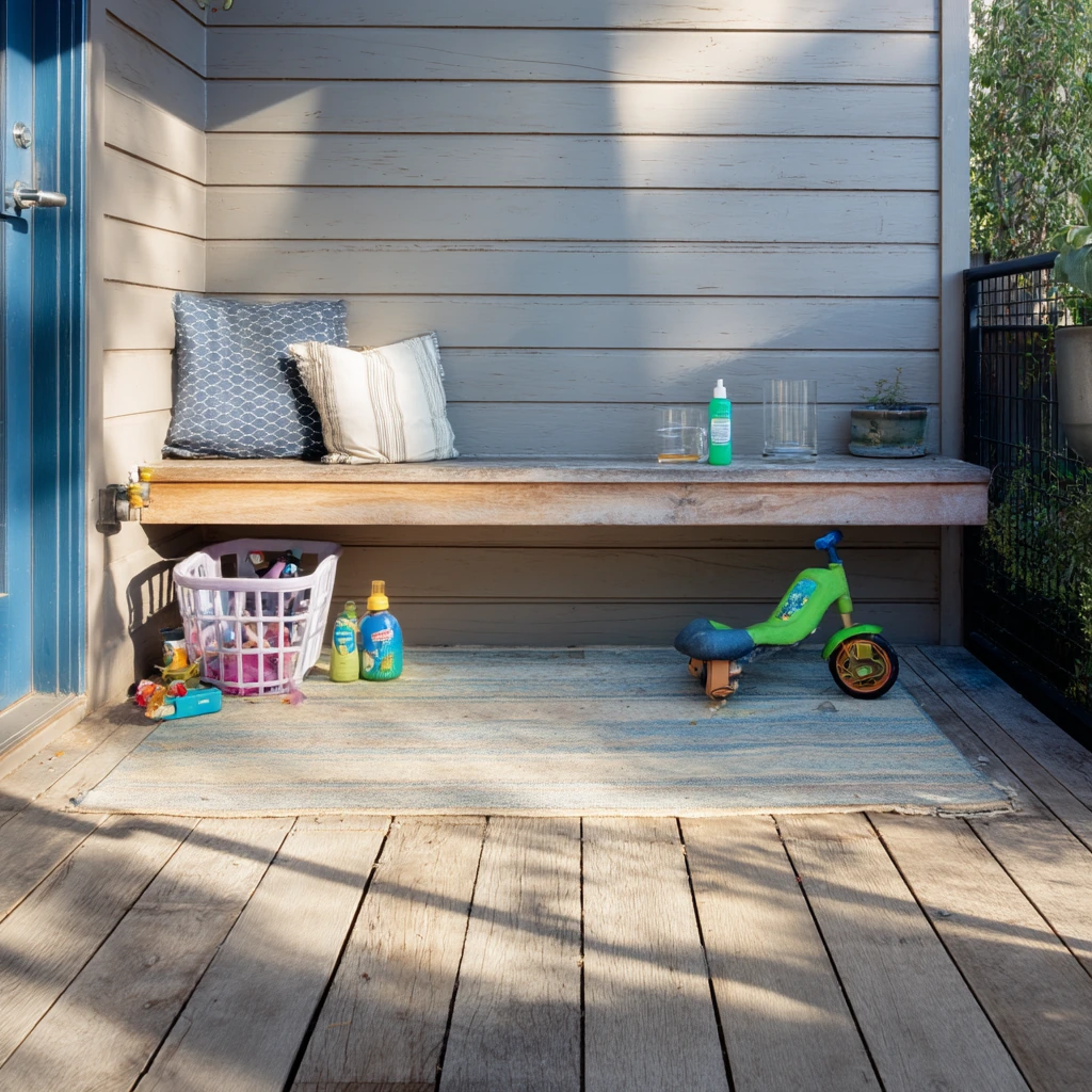 Small Backyard Deck for Family Play