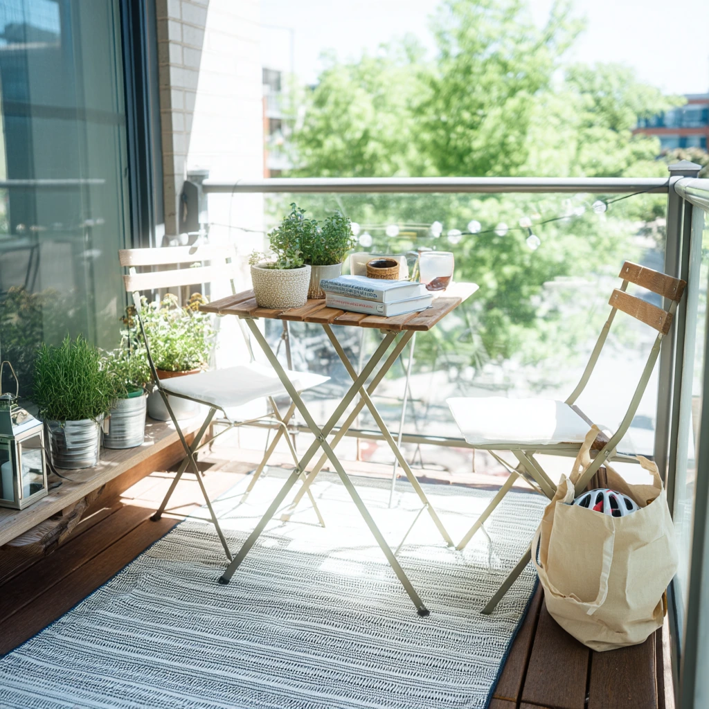 3. Renter-Friendly Foldable Deck Nook