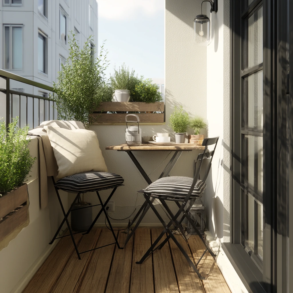 1. Small Balcony Deck for Morning Coffee