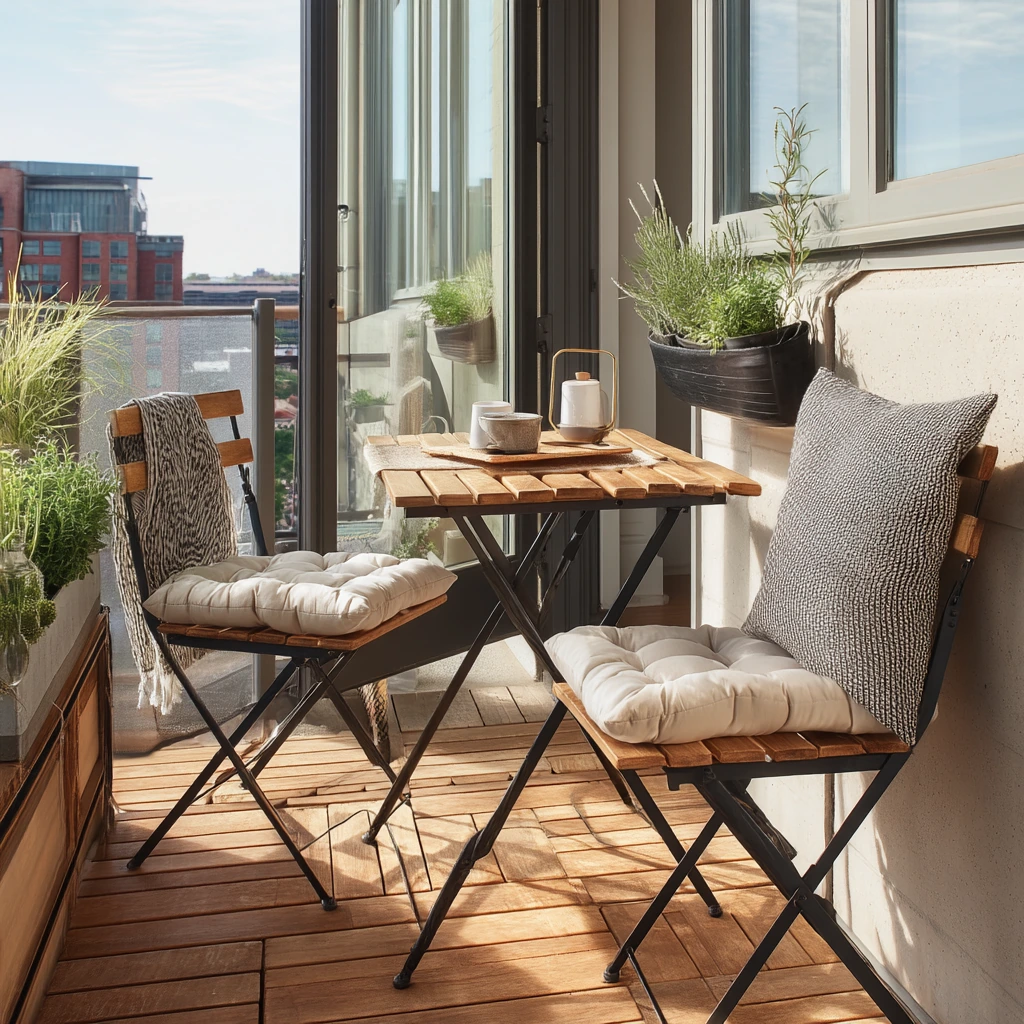 1. Small Balcony Deck for Morning Coffee