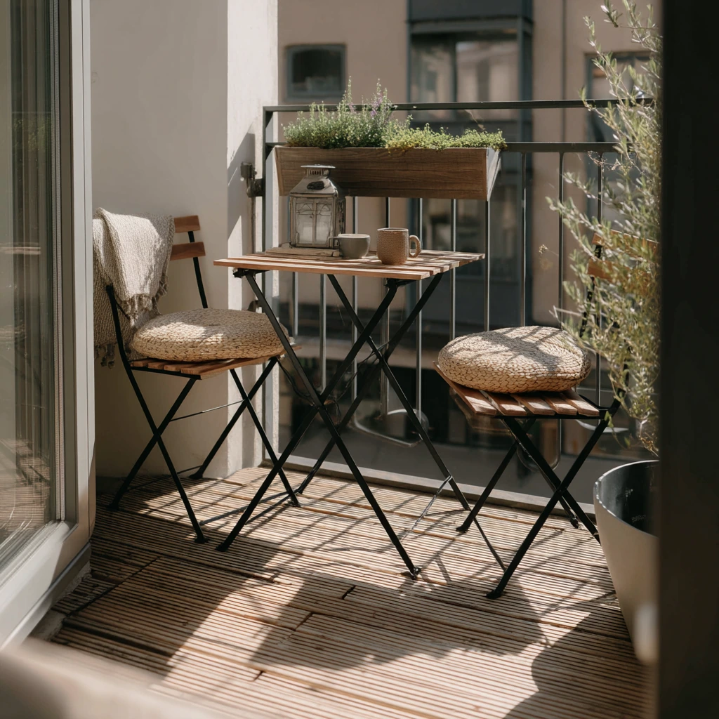 1. Small Balcony Deck for Morning Coffee