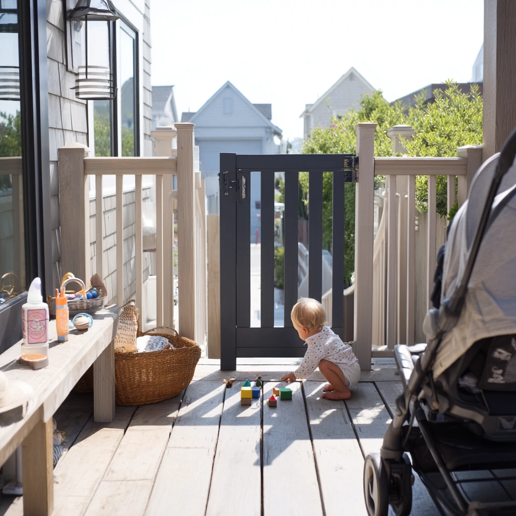 Child-Safe Gate for a Split-Level Deck