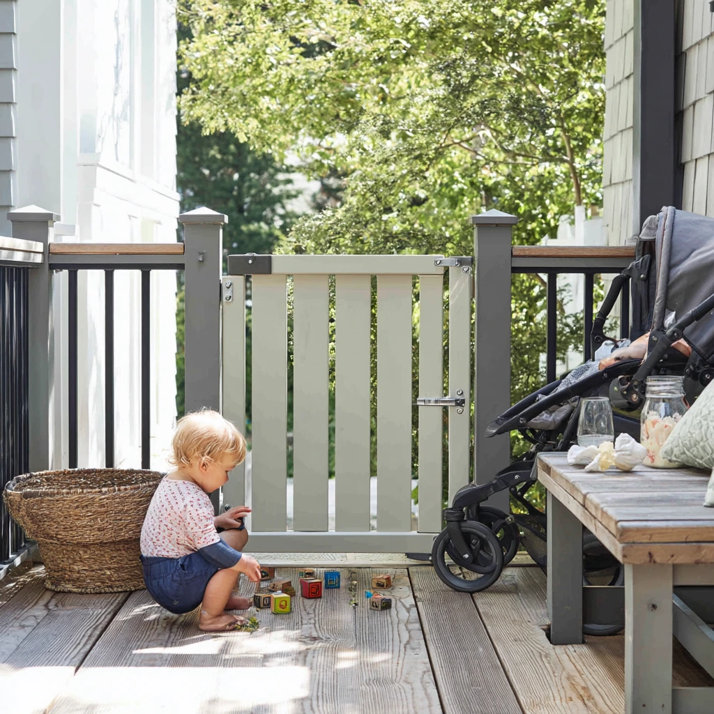 Child-Safe Gate for a Split-Level Deck