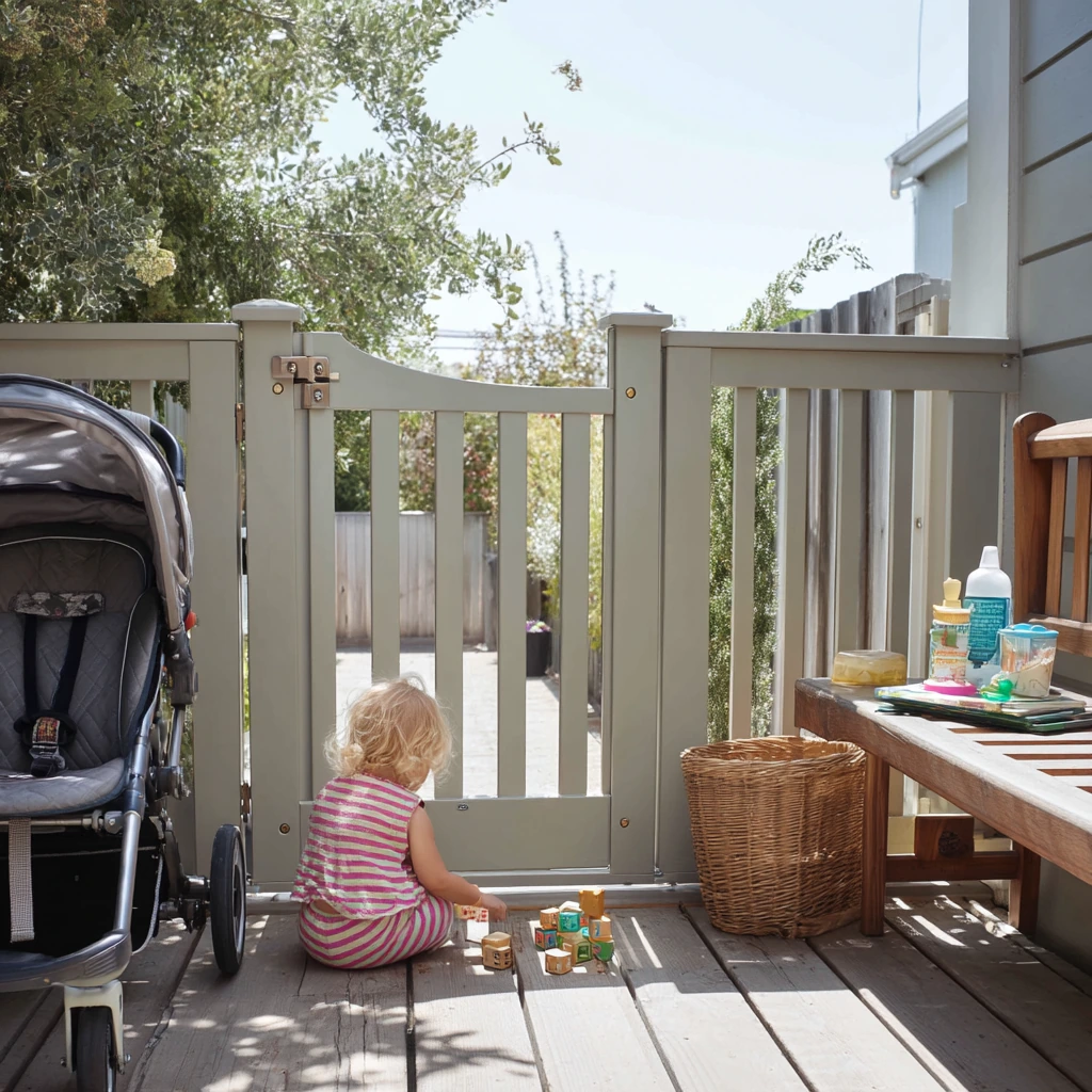 Child-Safe Gate for a Split-Level Deck