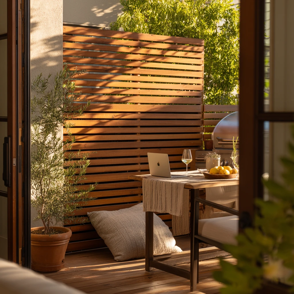 Modern Horizontal Slat Gate with Privacy