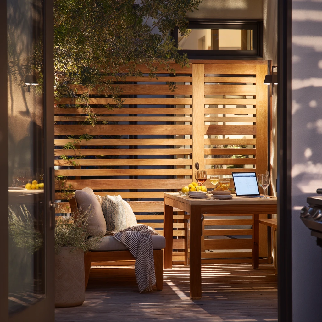 Modern Horizontal Slat Gate with Privacy