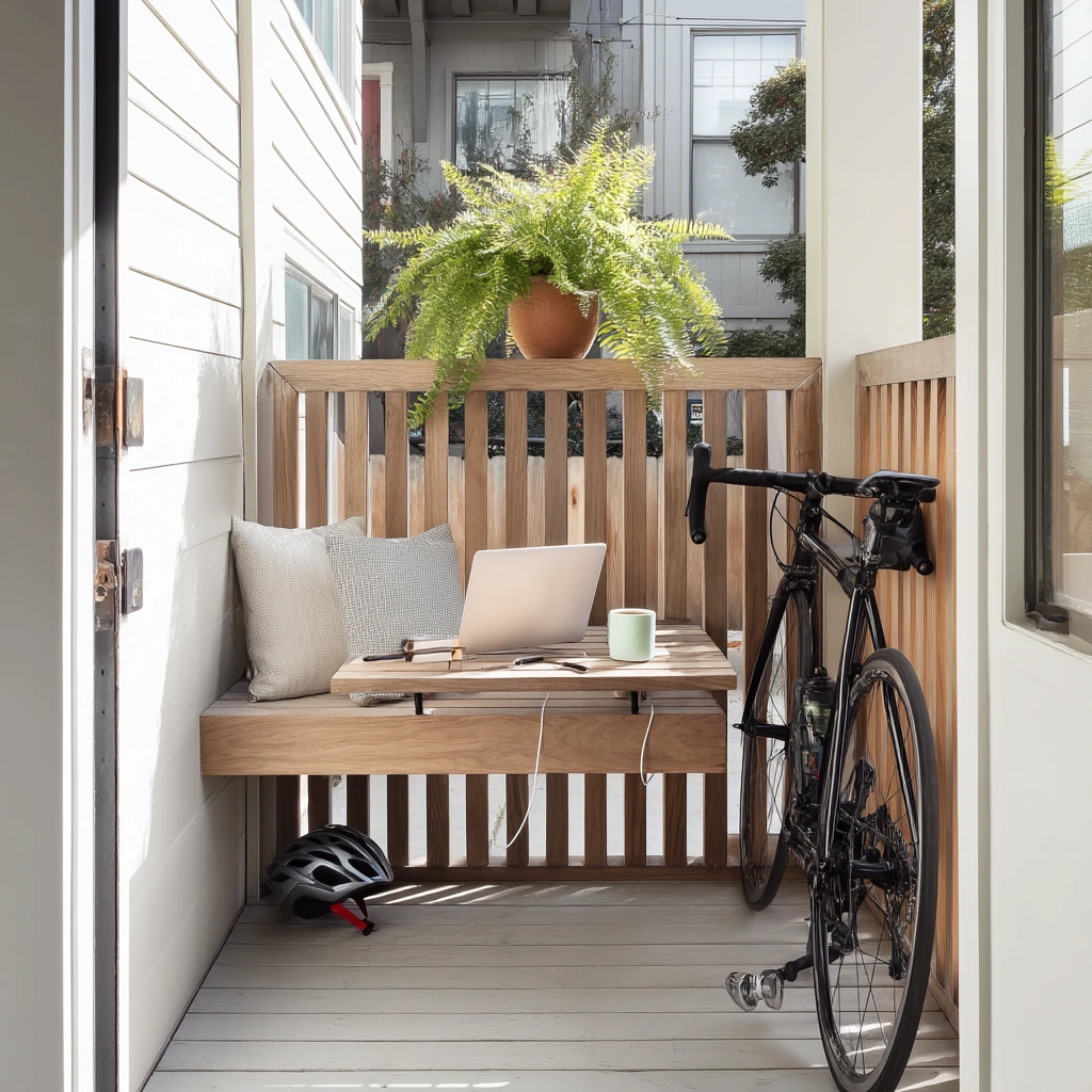 Compact Gate for a Narrow Townhouse Deck