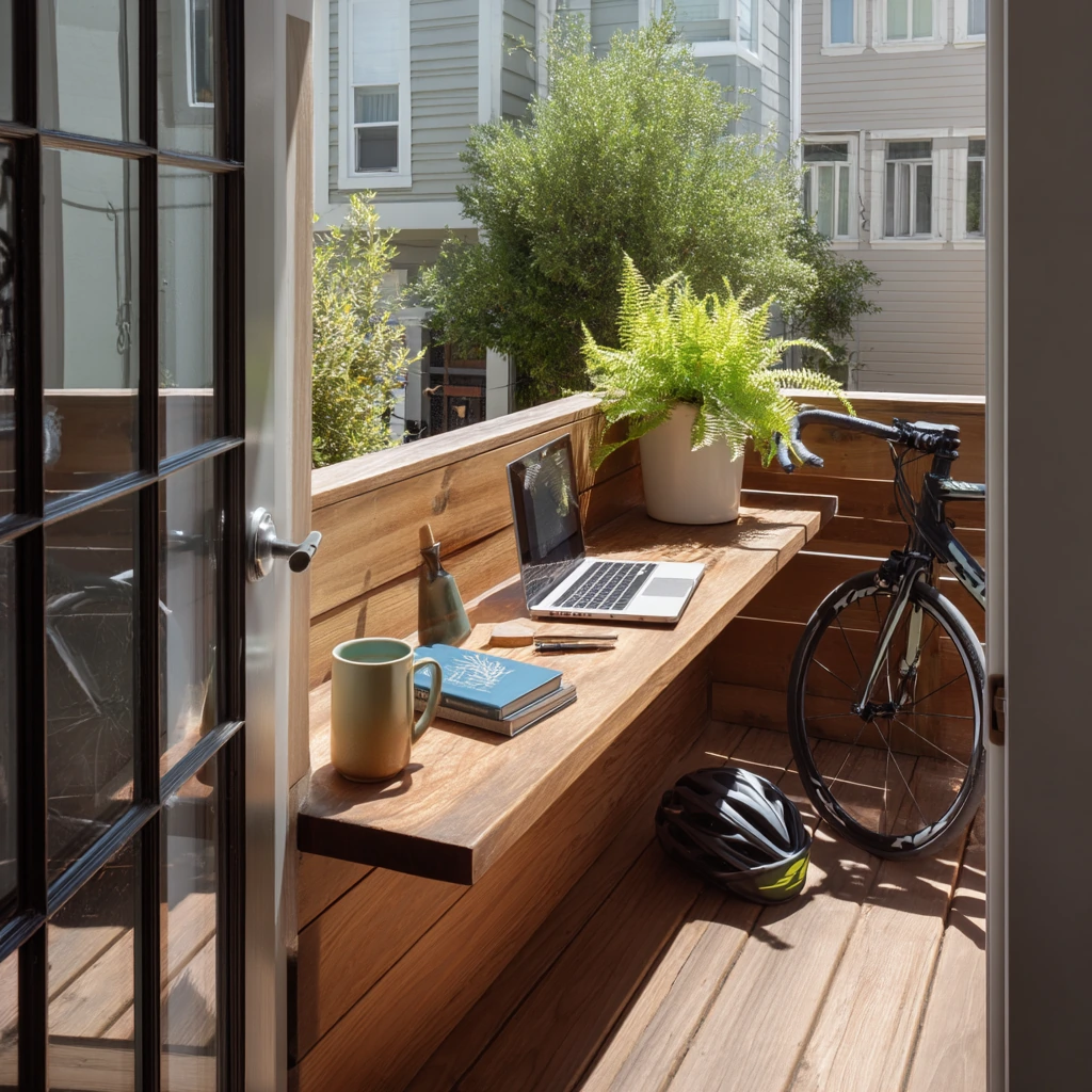 Compact Gate for a Narrow Townhouse Deck