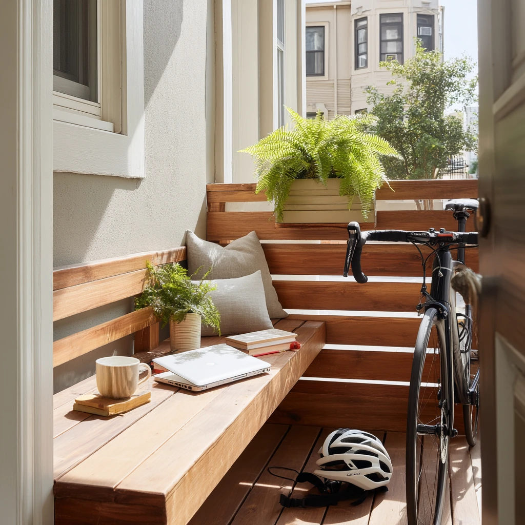 Compact Gate for a Narrow Townhouse Deck