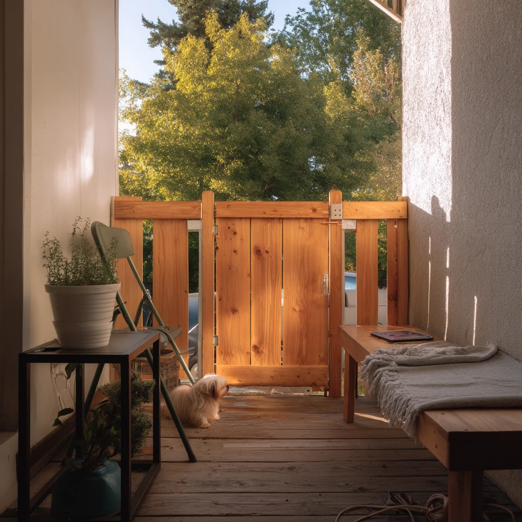 Renter-Friendly Gate on a Small Back Deck