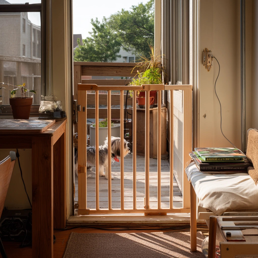 Renter-Friendly Gate on a Small Back Deck