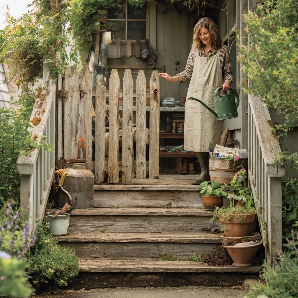 Rustic Gate with Cottage Garden Character