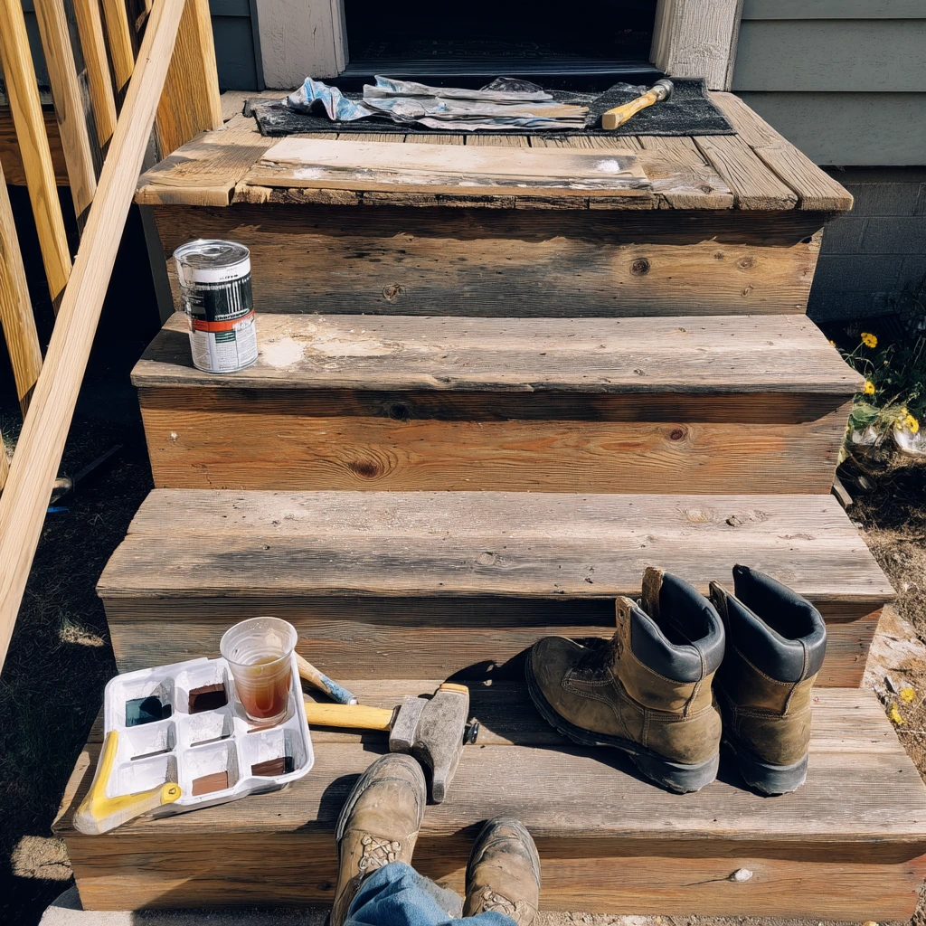 DIY Pressure-Washed Steps Refresh