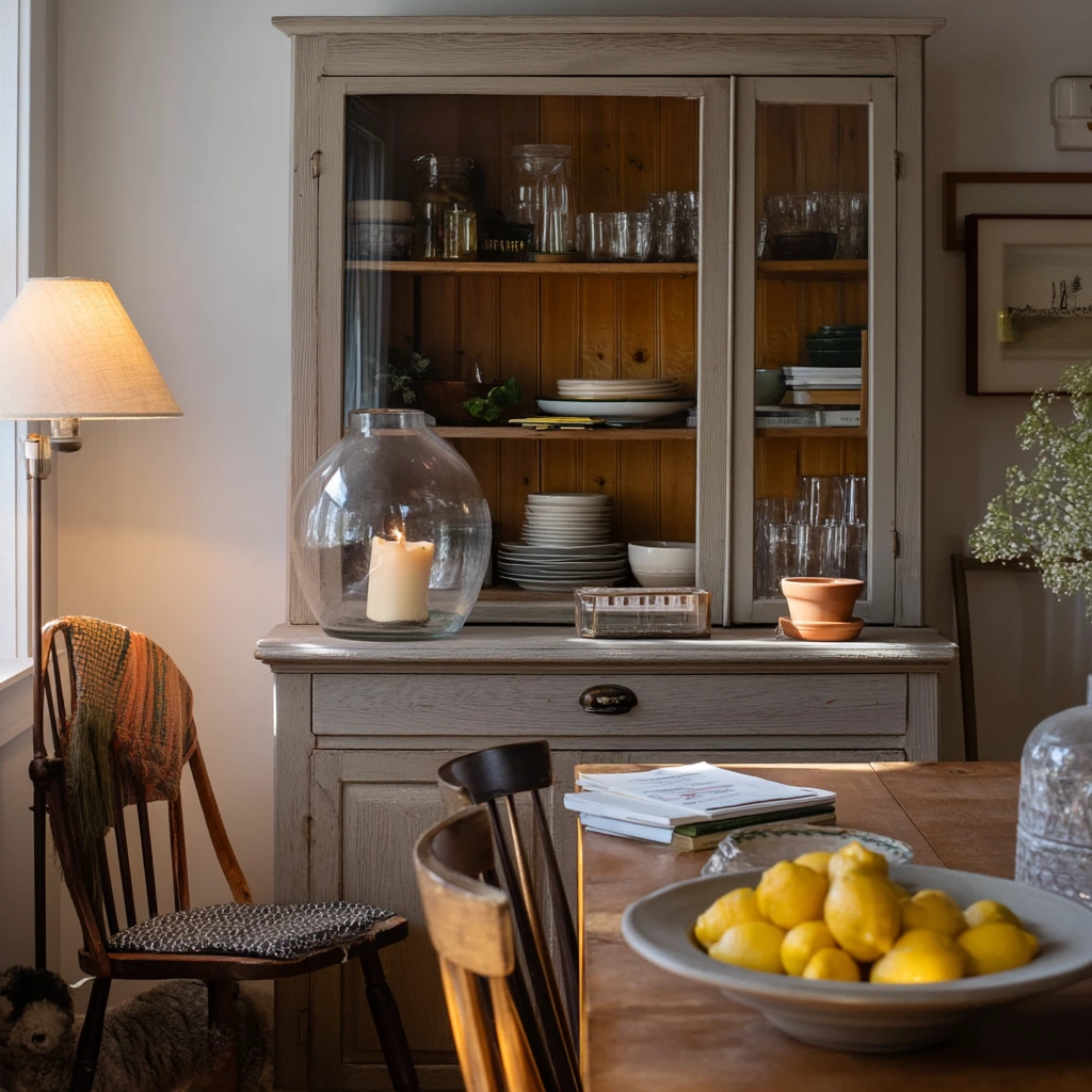 Budget-Friendly Thrifted Hutch with Collected Charm