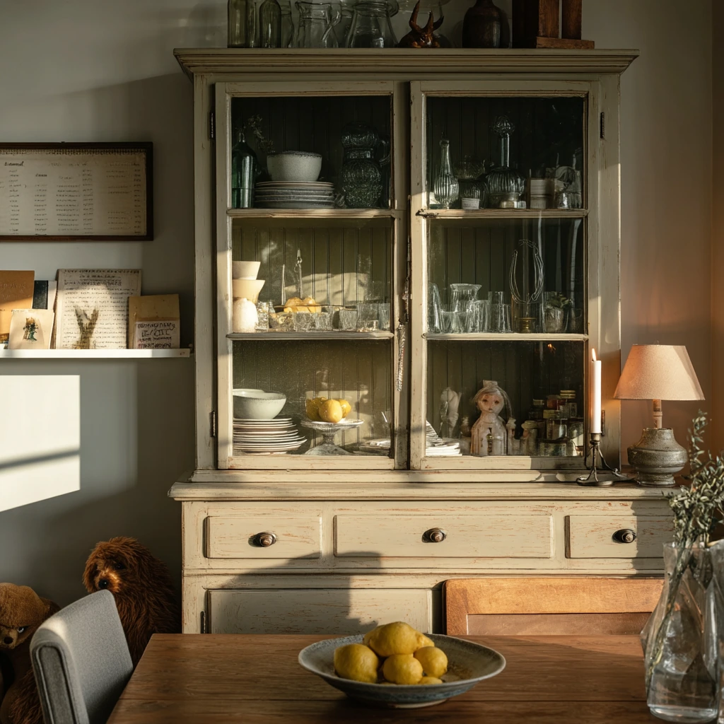 Budget-Friendly Thrifted Hutch with Collected Charm