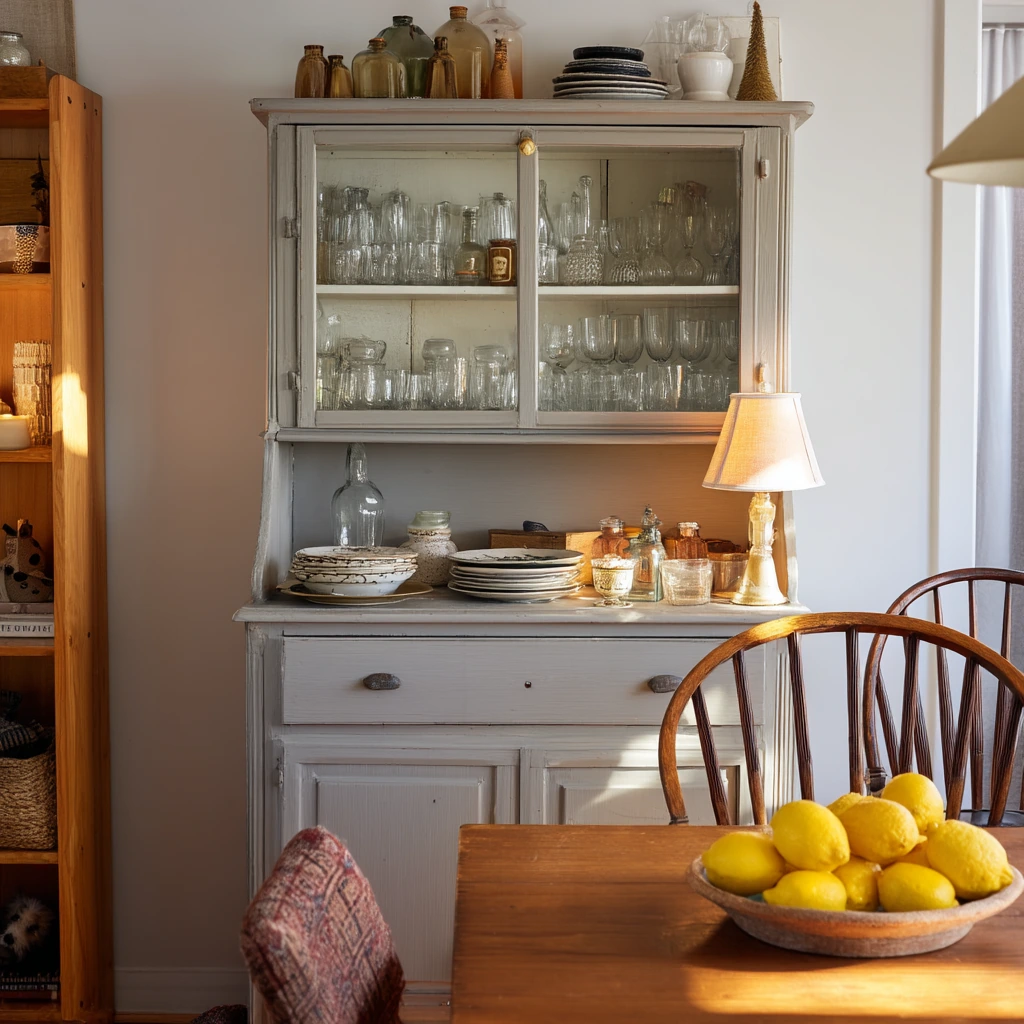Budget-Friendly Thrifted Hutch with Collected Charm