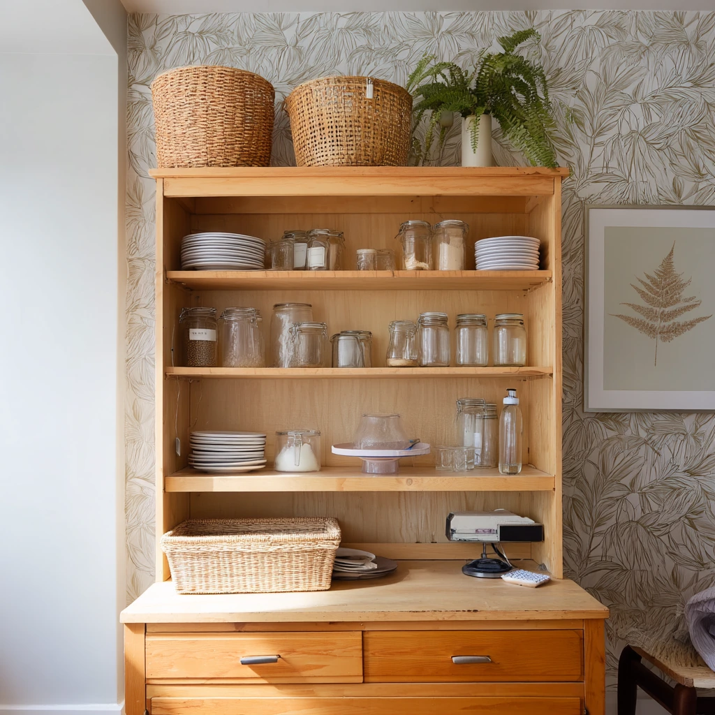 Renter-Friendly Hutch Styling Without Built-Ins