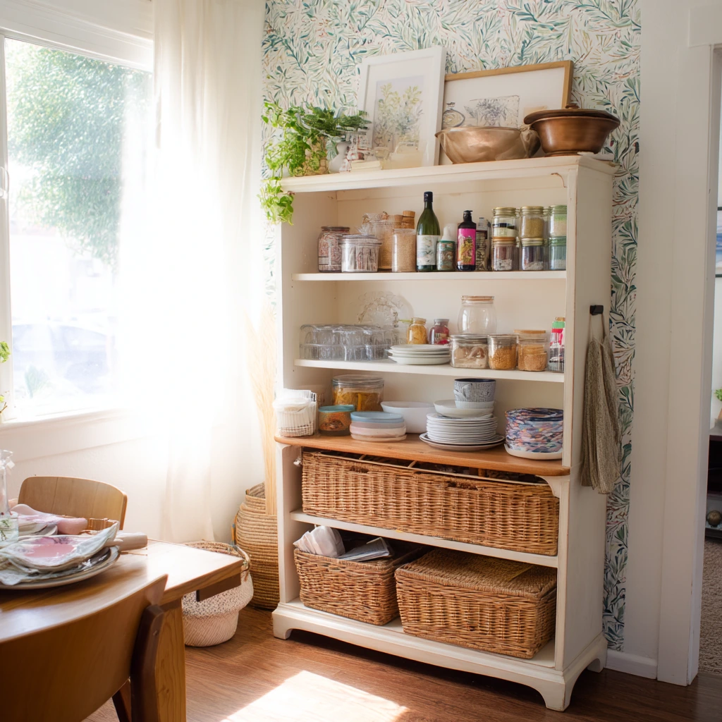 Renter-Friendly Hutch Styling Without Built-Ins