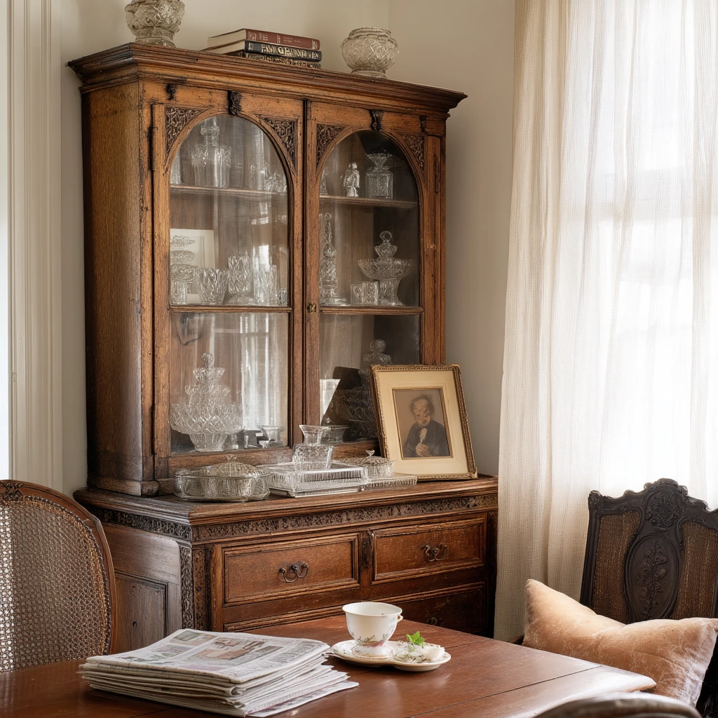 Elegant Hutch Nook in a Historic Home