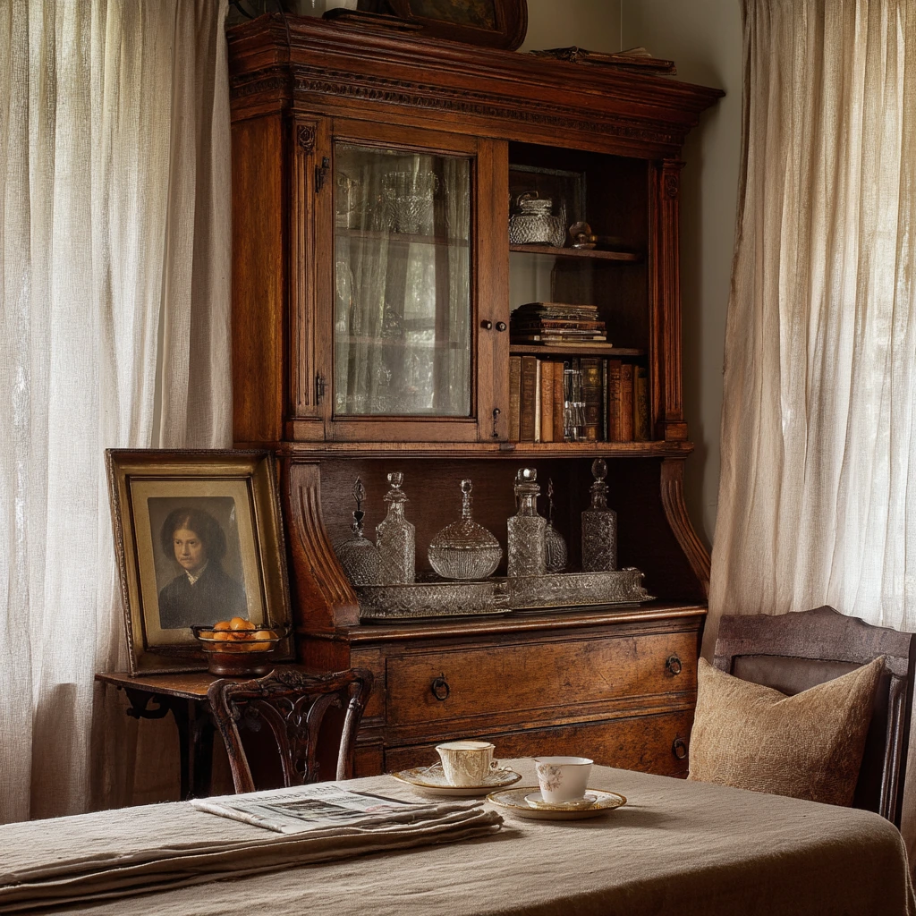 Elegant Hutch Nook in a Historic Home