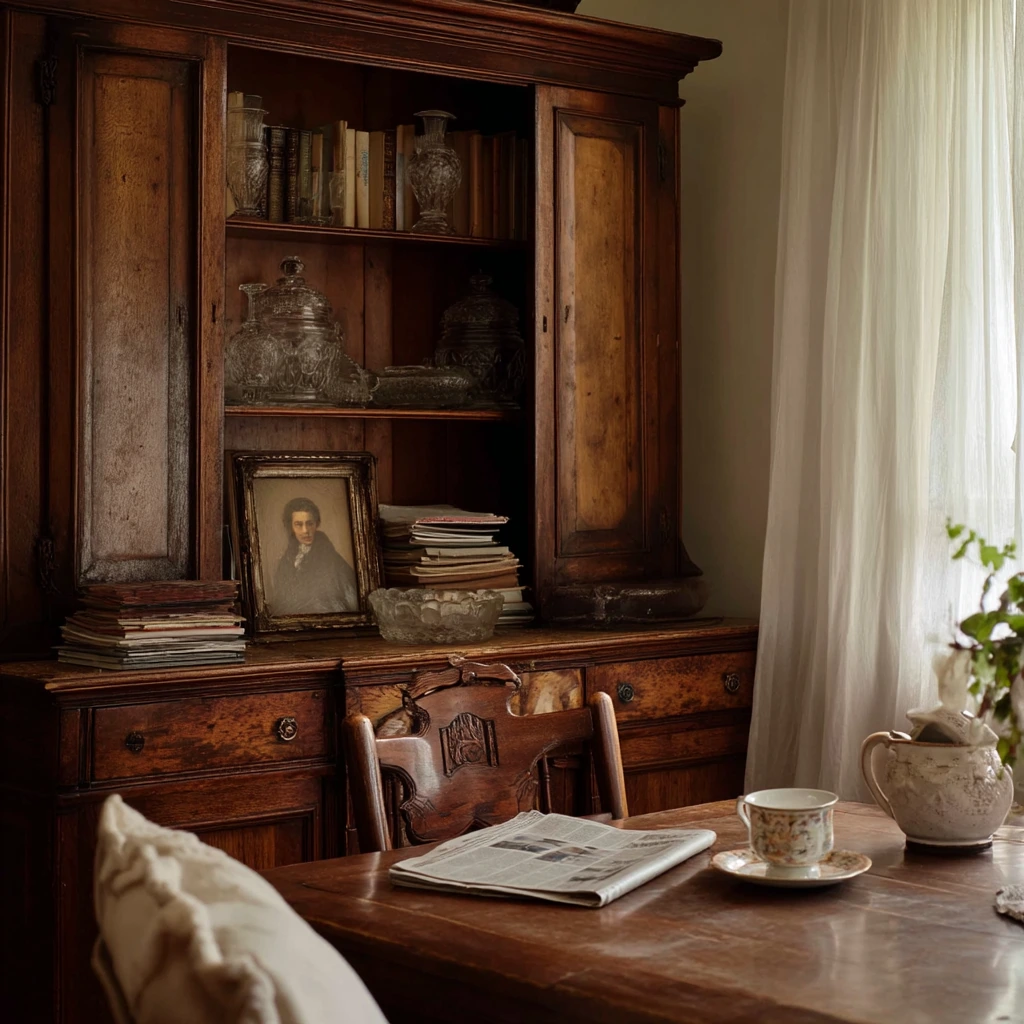 Elegant Hutch Nook in a Historic Home